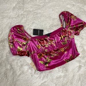 Satin crop top
